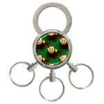 santa Emoji Christmas 3-Ring Key Chain