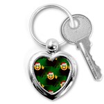 santa Emoji Christmas Key Chain (Heart)