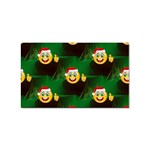 santa Emoji Christmas Sticker (Rectangular)