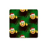 santa Emoji Christmas Magnet (Square)