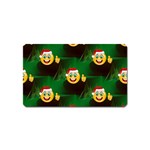 santa Emoji Christmas Magnet (Name Card)