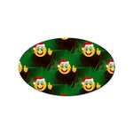 santa Emoji Christmas Sticker Oval (10 pack)