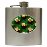 santa Emoji Christmas Hip Flask (6 oz)