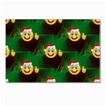 santa Emoji Christmas Postcard 4 x 6  (Pkg of 10)