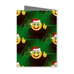 santa Emoji Christmas Mini Greeting Cards (Pkg of 8)