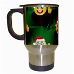 santa Emoji Christmas Travel Mug (White)