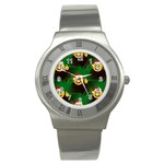 santa Emoji Christmas Stainless Steel Watch