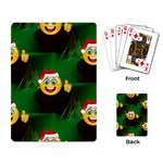 santa Emoji Christmas Playing Cards Single Design