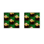 santa Emoji Christmas Cufflinks (Square)