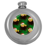 santa Emoji Christmas Hip Flask (5 oz)