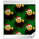 santa Emoji Christmas Canvas 8  x 10 