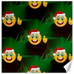 santa Emoji Christmas Canvas 12  x 12 