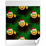 santa Emoji Christmas Canvas 12  x 16 