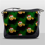 santa Emoji Christmas Messenger Bag