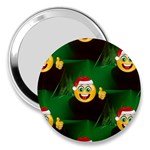 santa Emoji Christmas 3  Handbag Mirror