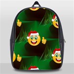 santa Emoji Christmas School Bag (XL)