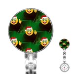 santa Emoji Christmas Stainless Steel Nurses Watch