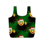 santa Emoji Christmas Full Print Recycle Bag (S)