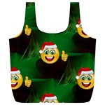 santa Emoji Christmas Full Print Recycle Bag (XL)