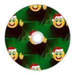 santa Emoji Christmas CD Wall Clock