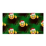 santa Emoji Christmas Satin Wrap