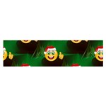 santa Emoji Christmas Satin Scarf (Oblong)