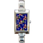 Christmas Monkey emoji Rectangle Italian Charm Watch