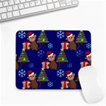 Christmas Monkey emoji Small Mousepad