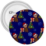 Christmas Monkey emoji 3  Button