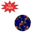 Christmas Monkey emoji 1  Mini Button (10 pack) 