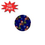 Christmas Monkey emoji 1  Mini Button (100 pack) 