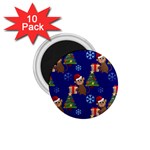 Christmas Monkey emoji 1.75  Magnet (10 pack) 