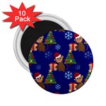 Christmas Monkey emoji 2.25  Magnet (10 pack)