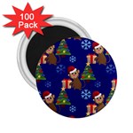 Christmas Monkey emoji 2.25  Magnet (100 pack) 