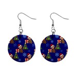 Christmas Monkey emoji 1  Button Earrings