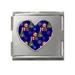 Christmas Monkey emoji Mega Link Heart Italian Charm (18mm)