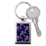 Christmas Monkey emoji Key Chain (Rectangle)