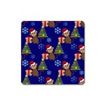 Christmas Monkey emoji Magnet (Square)