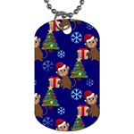 Christmas Monkey emoji Dog Tag (One Side)