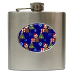 Christmas Monkey emoji Hip Flask (6 oz)