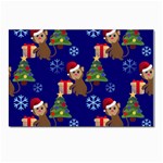 Christmas Monkey emoji Postcard 4  x 6 