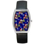 Christmas Monkey emoji Barrel Style Metal Watch