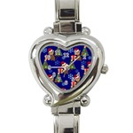 Christmas Monkey emoji Heart Italian Charm Watch