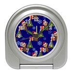 Christmas Monkey emoji Travel Alarm Clock