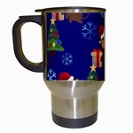 Christmas Monkey emoji Travel Mug (White)