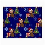 Christmas Monkey emoji Small Glasses Cloth