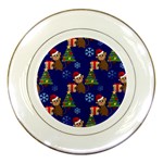 Christmas Monkey emoji Porcelain Plate