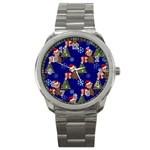 Christmas Monkey emoji Sport Metal Watch