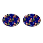 Christmas Monkey emoji Cufflinks (Oval)