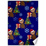 Christmas Monkey emoji Canvas 12  x 18 